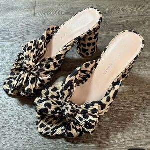 Loeffler Randall Leopard Print with Bow Detail and High Heel size 7